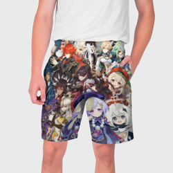 Мужские шорты 3D Персонажи Genshin Impact цветной