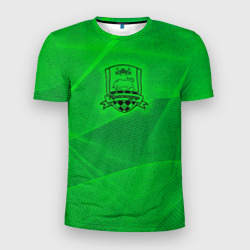 Мужская футболка 3D Slim Краснодар lime theme