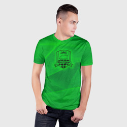 Мужская футболка 3D Slim Краснодар lime theme - фото 2