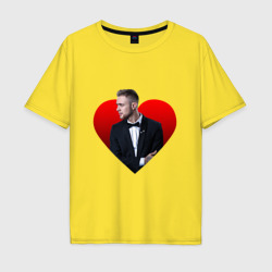 Мужская футболка хлопок Oversize Егор Крид и сердце