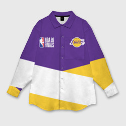 Мужская рубашка oversize 3D Los Angeles Lakers, Лос-Анджелес Лейкерс