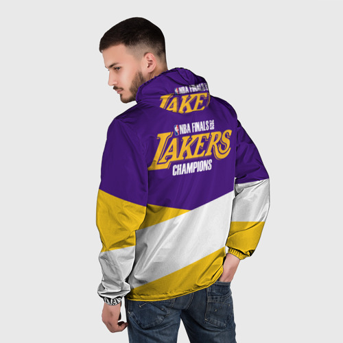 Мужская ветровка 3D Los Angeles Lakers, Лос-Анджелес Лейкерс, цвет белый - фото 4