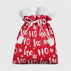 Подарочный 3D мешок Ho Ho Ho и снежинки, новогодний