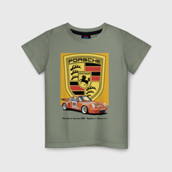Детская футболка хлопок Porsche 911 Carrera RSR - Daytona 24 Hours 1973