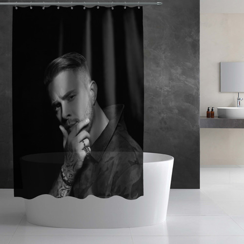 Штора 3D для ванной Егор Крид Задумчивый образ - фото 3