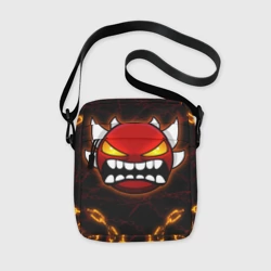 Сумка через плечо 3D Geometry Dash демон в цепях огонь