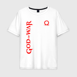 Мужская футболка хлопок Oversize God of war logo red