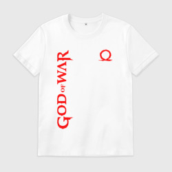 Мужская футболка хлопок God of war logo red