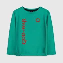 Детский лонгслив хлопок God of war logo red