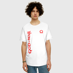 Мужская футболка хлопок Oversize God of war logo red - фото 2