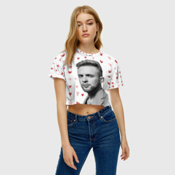 Женская футболка Crop-top 3D Похититель сердец Егор Крид - фото 2