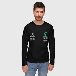 Мужской лонгслив 3D Mercedes F1 - фото 2