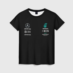 Женская футболка 3D Mercedes F1