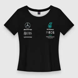 Женская футболка 3D Slim Mercedes F1