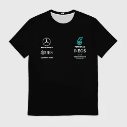 Мужская футболка 3D Mercedes F1