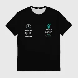 Мужская футболка 3D Mercedes F1