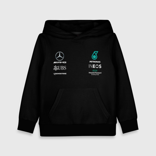 Детская толстовка 3D Mercedes F1, цвет черный