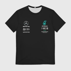 Мужская футболка 3D Mercedes F1