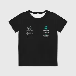 Детская футболка 3D Mercedes F1