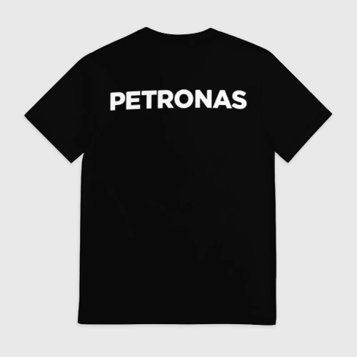 Мужская футболка 3D с принтом Mercedes F1, вид сзади #1