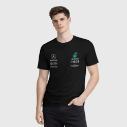 Мужская футболка 3D Mercedes F1 - фото 2