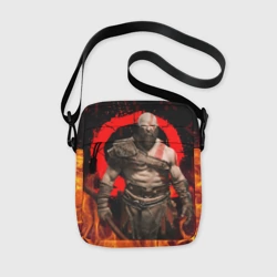 Сумка через плечо 3D God of war Рагнарёк, Кратос в огне