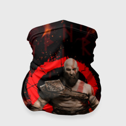 Бандана-труба 3D God of war Рагнарёк, Кратос в огне