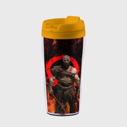 Термокружка-непроливайка God of war Рагнарёк, Кратос в огне