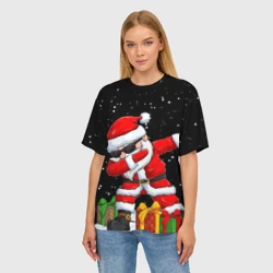 Женская футболка oversize 3D Santa, dab - фото 2