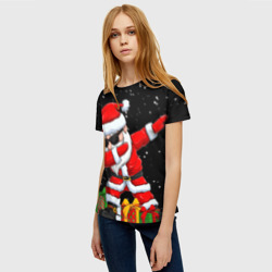 Женская футболка 3D Santa, dab - фото 2