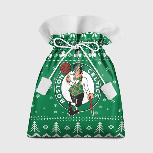 Подарочный 3D мешок Бостон Селтикс, Boston Celtics новогодний