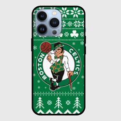 Чехол для iPhone 13 Pro Бостон Селтикс, Boston Celtics новогодний