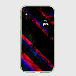 Чехол для iPhone XS Max матовый ЦСКА Dark Theme