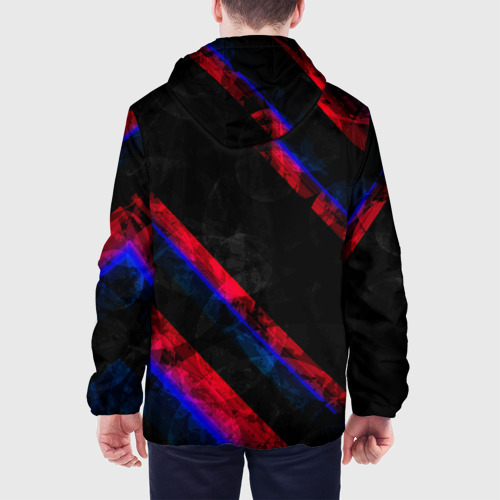 Мужская куртка 3D с принтом ЦСКА Dark Theme, вид сзади #2