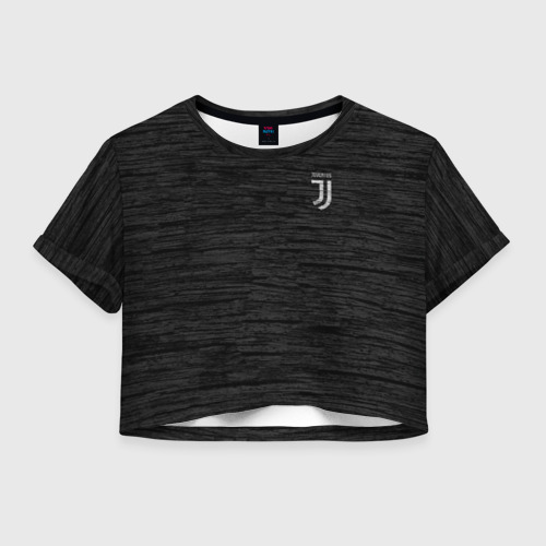 Женская футболка Crop-top 3D Juventus Asphalt theme, цвет 3D печать