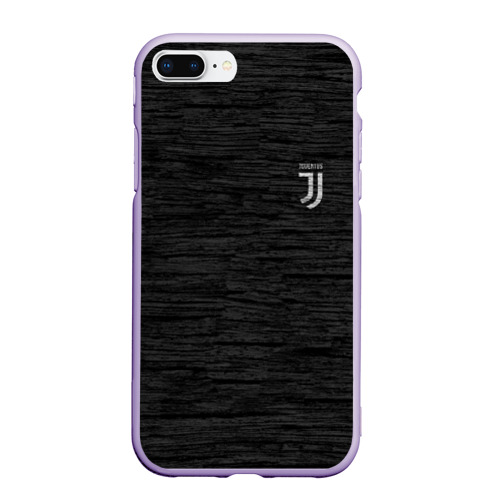 Чехол для iPhone 7Plus/8 Plus матовый Juventus Asphalt theme, цвет светло-сиреневый