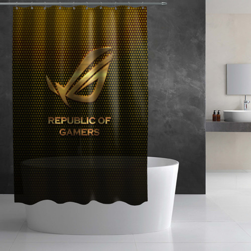 Штора 3D для ванной Republic of gamers, ROG Gaming - фото 2