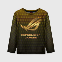 Детский лонгслив 3D Republic of gamers, ROG Gaming