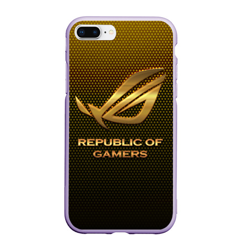 Чехол для iPhone 7Plus/8 Plus матовый Republic of gamers, ROG Gaming, цвет светло-сиреневый