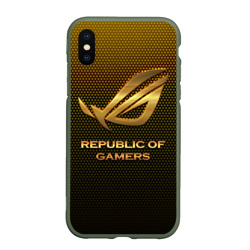 Чехол для iPhone XS Max матовый Republic of gamers, ROG Gaming