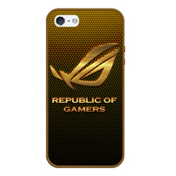 Чехол для iPhone 5/5S матовый Republic of gamers, ROG Gaming