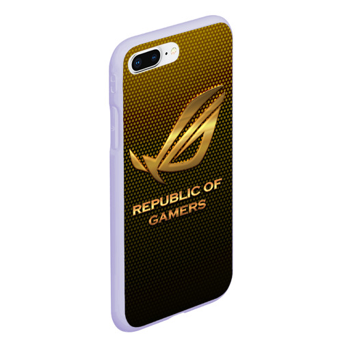 Чехол для iPhone 7Plus/8 Plus матовый Republic of gamers, ROG Gaming, цвет светло-сиреневый - фото 3