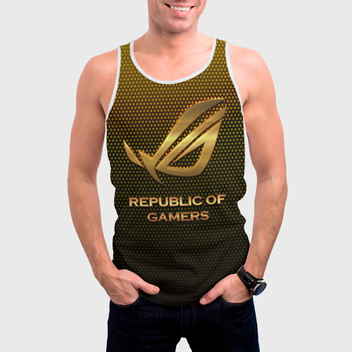 Мужская майка 3D Republic of gamers, ROG Gaming, цвет 3D печать - фото 3