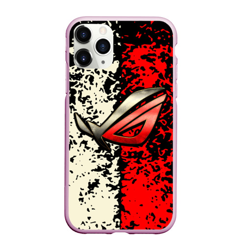 Чехол для iPhone 11 Pro Max матовый ROG Gaming, Republic Of Gamers, цвет розовый