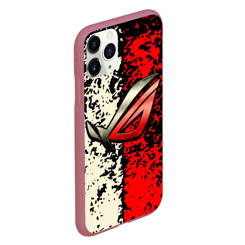 Чехол для iPhone 11 Pro матовый ROG Gaming, Republic Of Gamers, цвет малиновый - фото 3