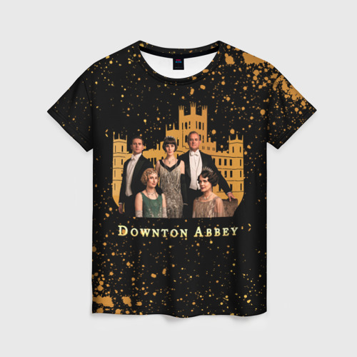Женская футболка с принтом Аббатство Даунтон Downton Abbey, вид спереди №1