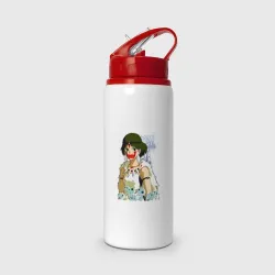 Бутылка для воды с трубочкой Angry princess
