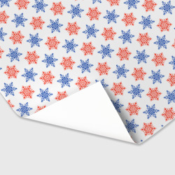Бумага для упаковки 3D Снежинки паттерн/snowflakes pattern - фото 2