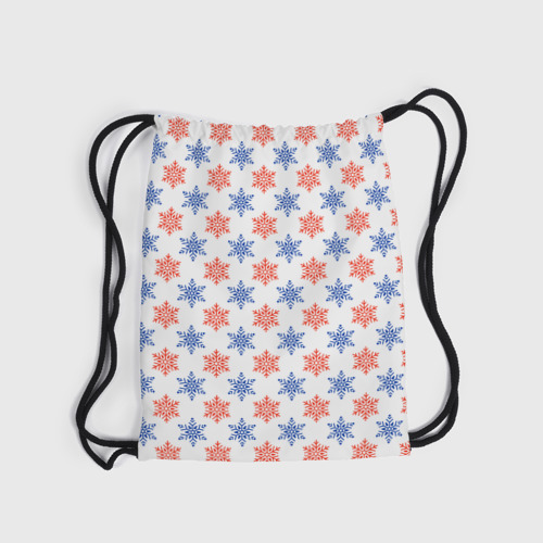Рюкзак-мешок 3D Снежинки паттерн/snowflakes pattern - фото 6