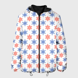 Мужская куртка 3D Снежинки паттерн/snowflakes pattern